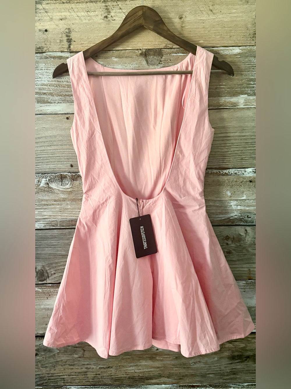 THAT’S SO FETCH Arora Pink Open Back Mini Dress | NWT - Picture 4 of 8